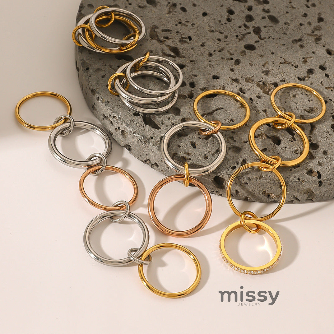 Kynlie Elegant Stackable Band Rings