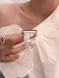 Lace Cut-Out Metal Watch Band [JKW6LZ8A]
