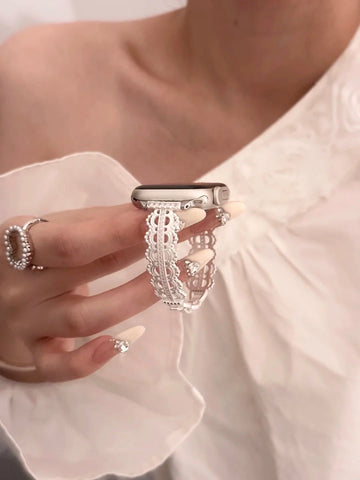 Lace Cut-Out Metal Watch Band [JKW6LZ8A]