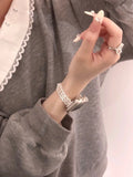 Lace Cut-Out Metal Watch Band [6GE2E7MD]