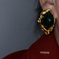 Lacey Emerald Deco Earrings [AK6EAU2S]
