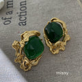 Lacey Emerald Deco Earrings [PXECSU43]