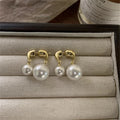 Lainee Geometric Pearl Earrings [AFGS49SA]