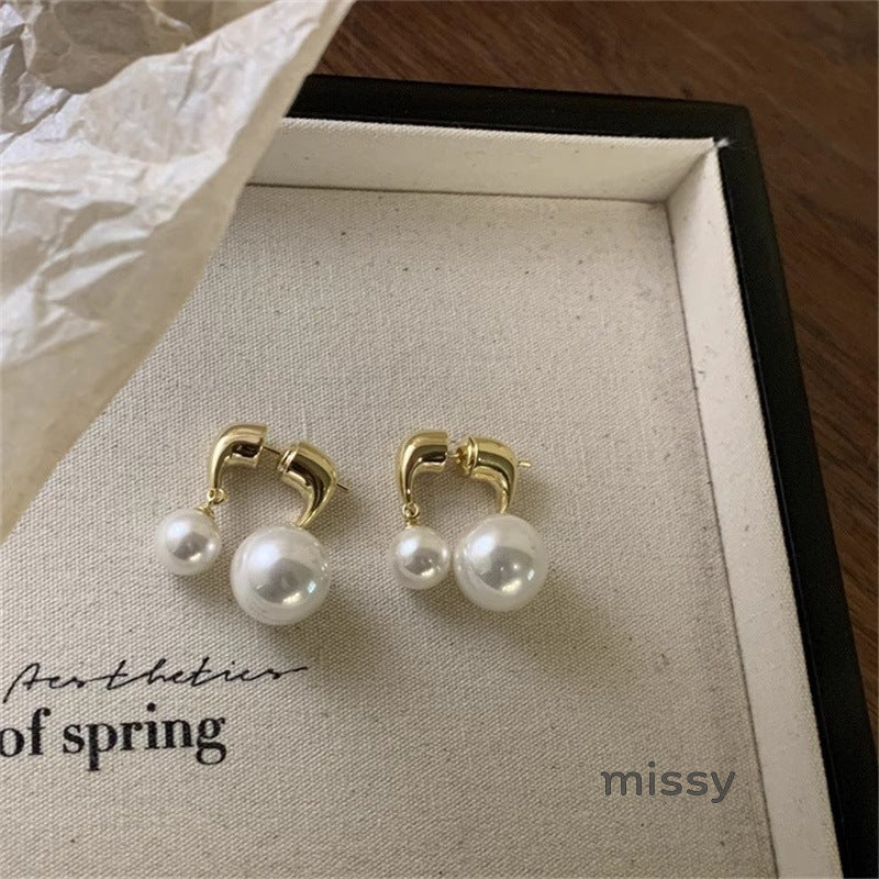 Lainee Geometric Pearl Earrings [6EZPY3WW]