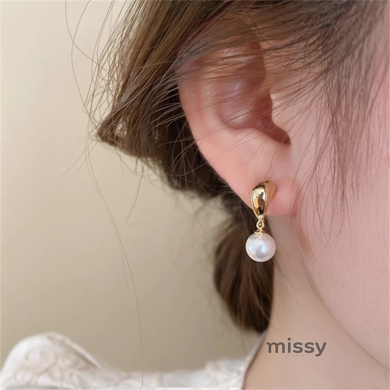 Lainee Geometric Pearl Earrings [QIY0XPZX]