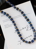 Lapis Lazuli Beaded Necklace [T1ERF2GX]