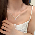 Lareina Zircon Pearl Tassel Necklace [KHMCG6XH]