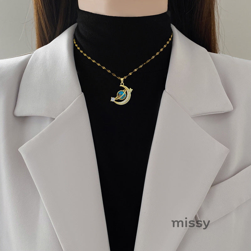 Larkin Dainty Crystal Heart Necklace [EN4AKJ7X]