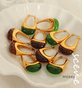 Lauryn U-Shape Resin Drop Earrings [EC86DHK3]