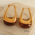 Lauryn U-Shape Resin Drop Earrings [BQ7DOQKU]