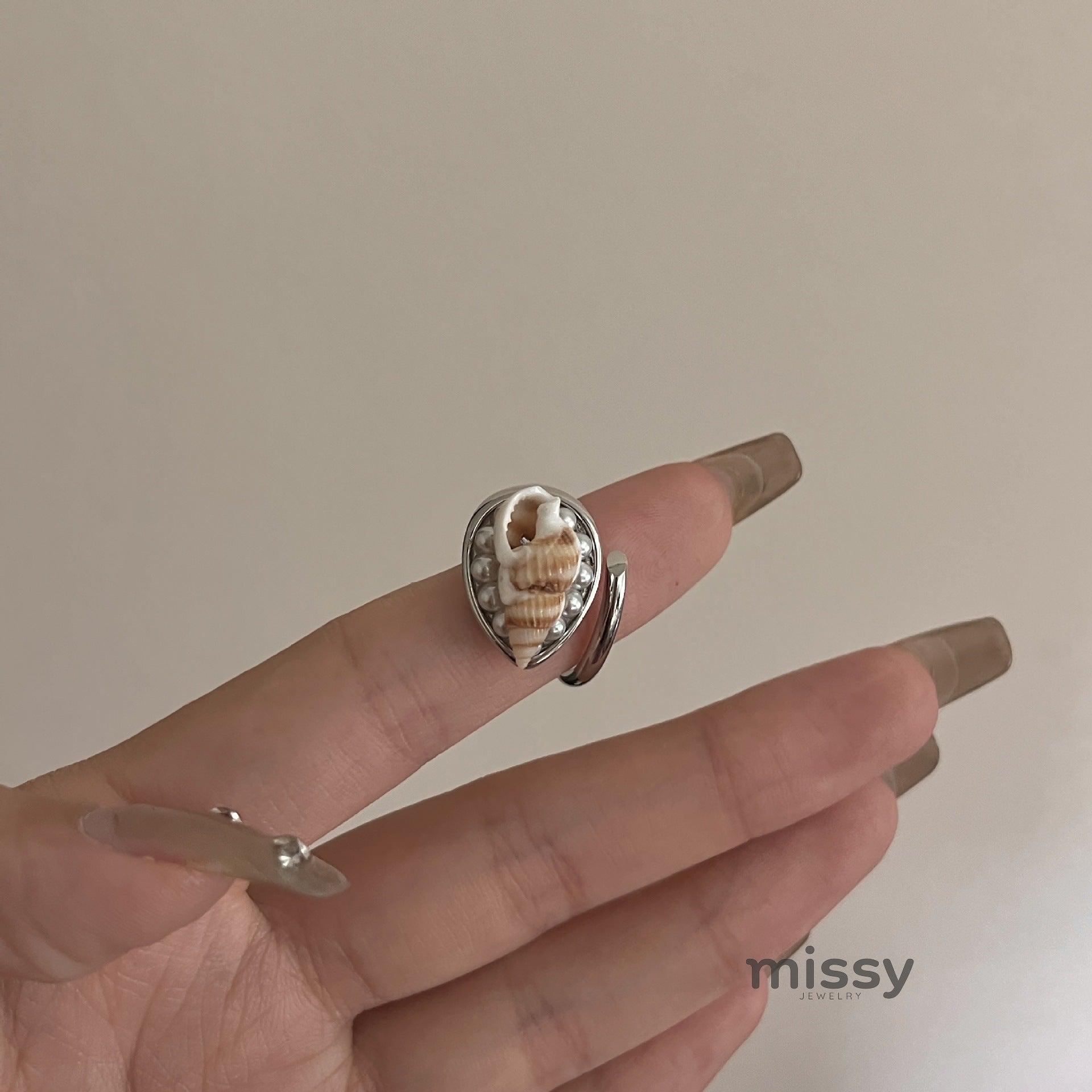 Lawson Stacked Shell Starfish Ring [XUTWA1F3]