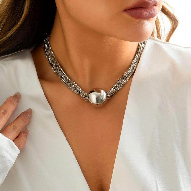 Layered Bead Chain Necklace [WQQZC3S2]