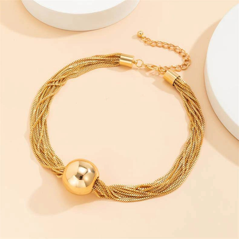 Layered Bead Chain Necklace [3LLQWT1M]