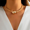 Layered Bead Chain Necklace [JMHPNIN8]