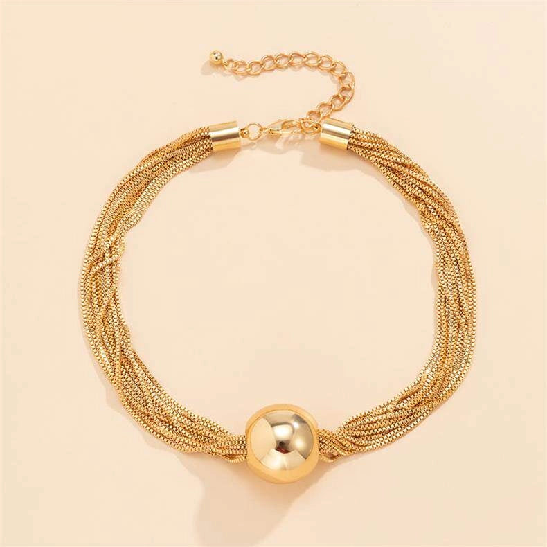 Layered Bead Chain Necklace [PPSULDUD]