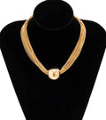 Layered Bead Chain Necklace [7HUZLZC8]