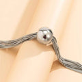 Layered Bead Chain Necklace [USV54KKV]