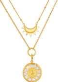 Layered Celestial Pendant Necklace [OMYHOL1V]