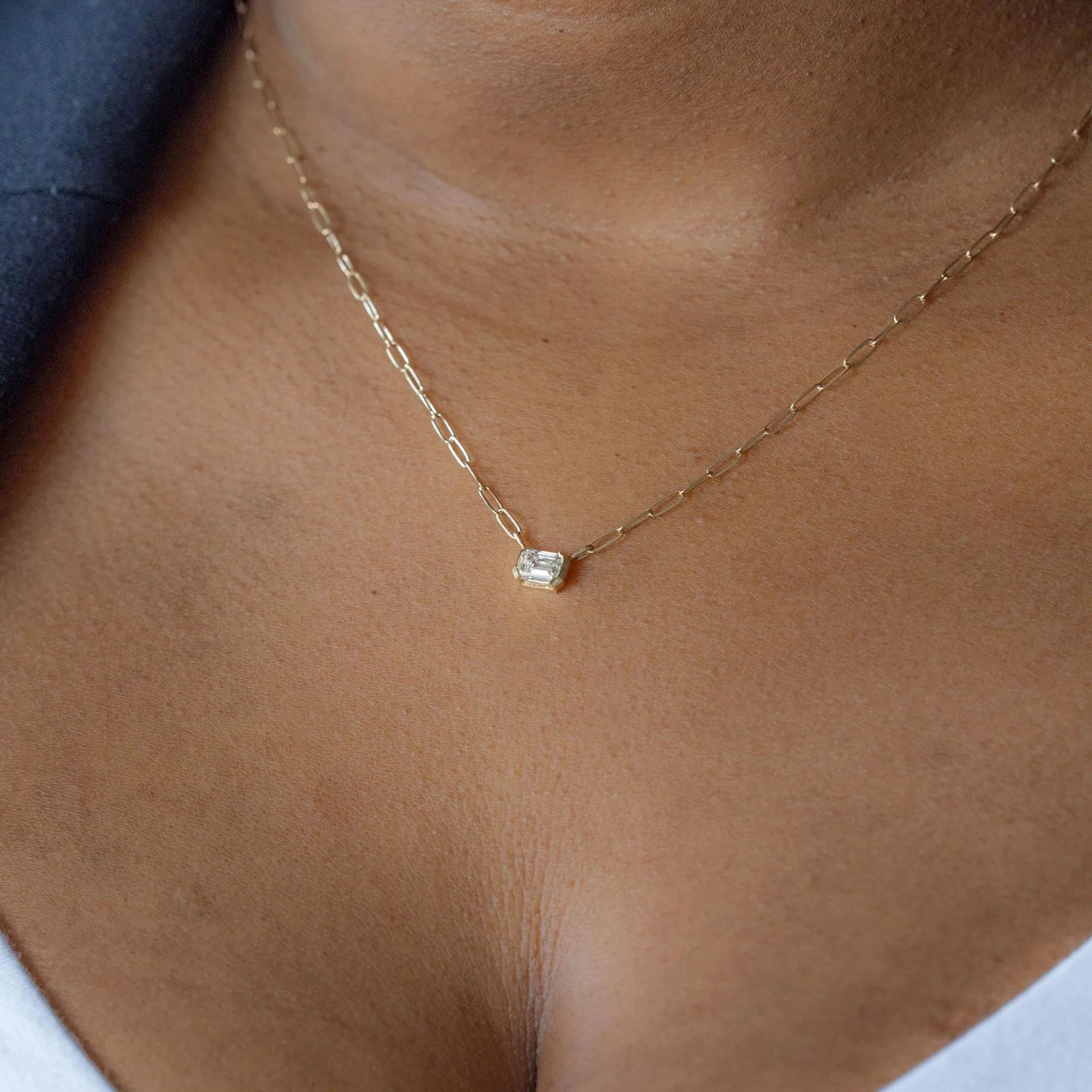 Layered Cubic Zirconia Chain Necklace [XFKYC89O]