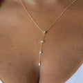 Layered Cubic Zirconia Chain Necklace [HOCI9V3J]
