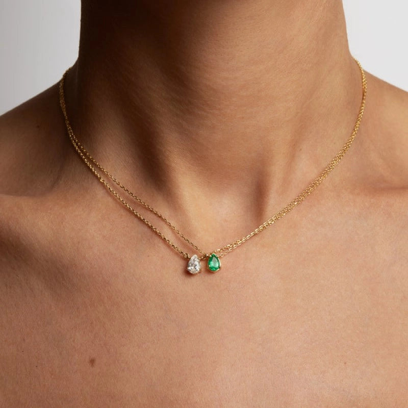 Layered Dainty Pendant Necklace [732BPY9S]