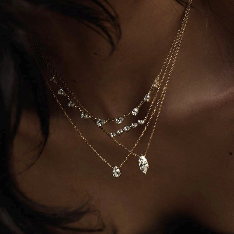 Layered Dainty Pendant Necklace [7DRQ1GQ4]