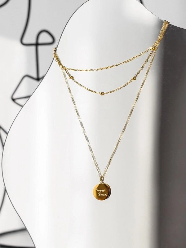 Layered Gold Chain Necklace [SONJSKUD]