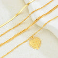 Layered Gold Chain Necklace Set [DXEZAQV7]