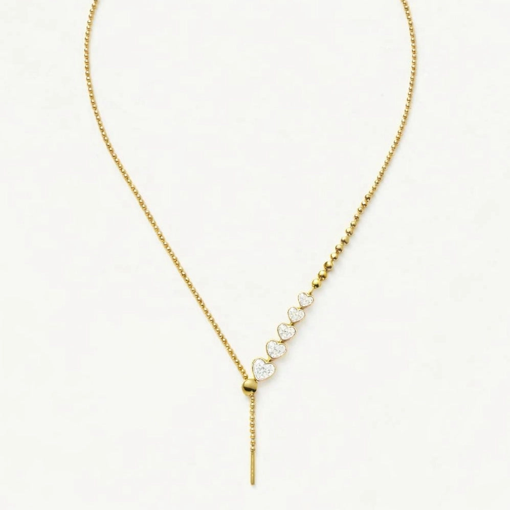 Layered Heart Pendant Necklace [WZEIATER]