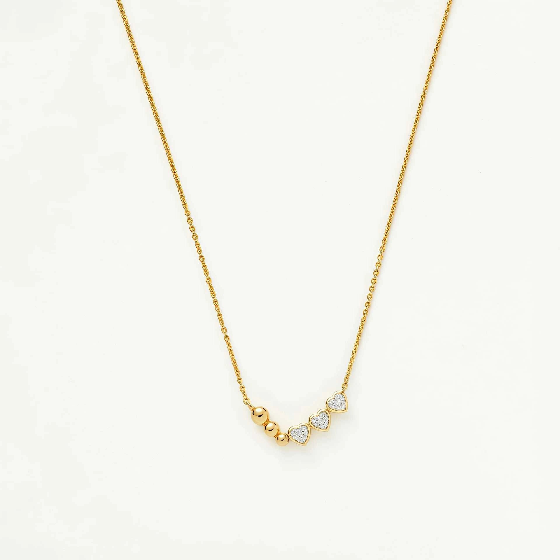 Layered Heart Pendant Necklace [KITAU594]