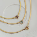 Layered Marquise Zircon Snake Chain Necklace [95URFFGF]