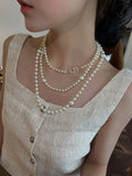 Layered Pearl and Crystal Necklace [7ZY4S7S8]