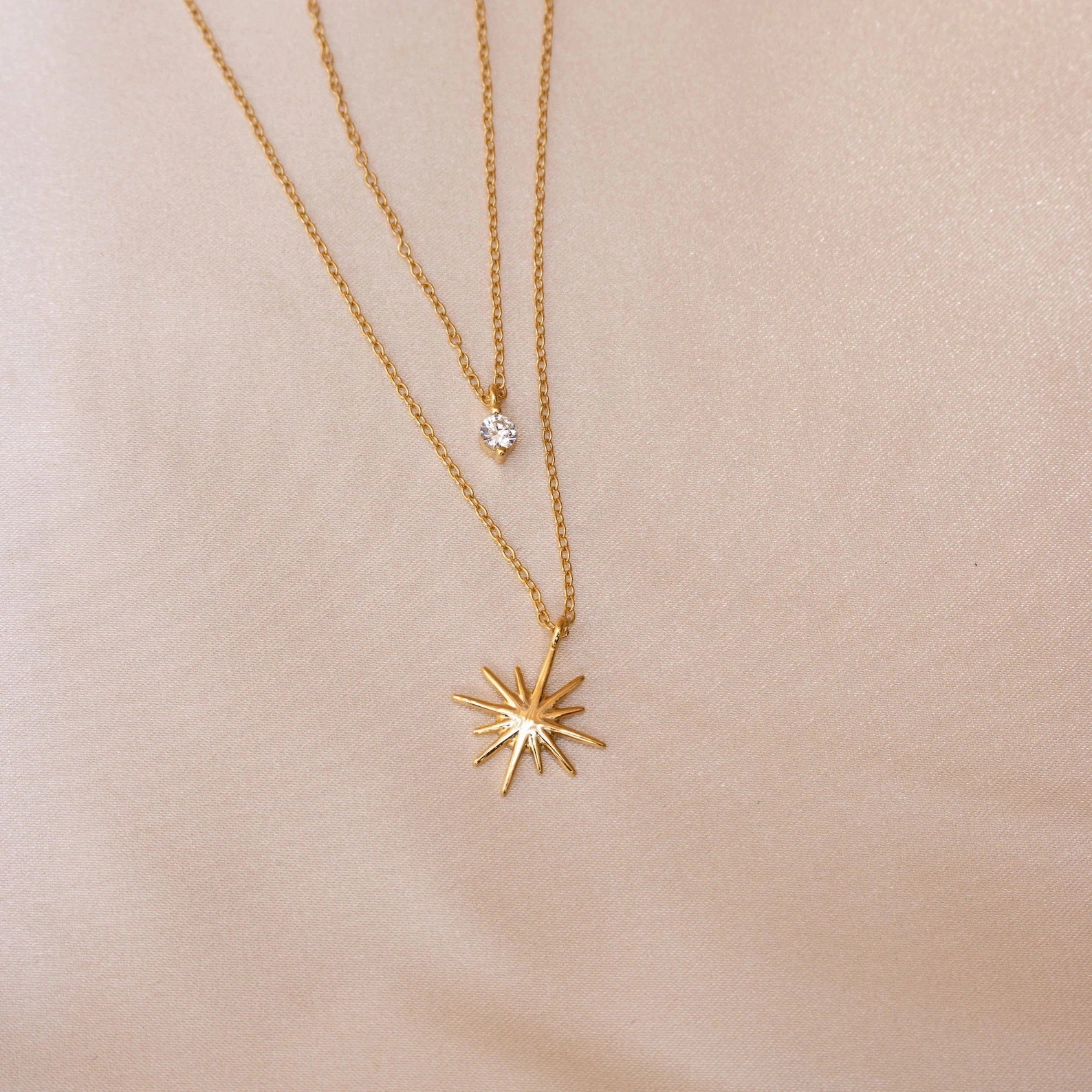 Layered Star Pendant Necklace [XEHI3Q5S]