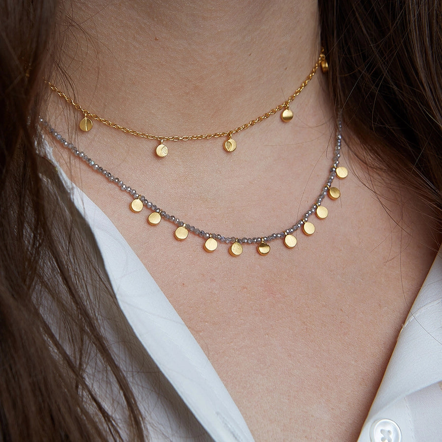 Layered Sun and Moon Necklace [I9KGJGAK]