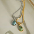Layered Water Drop Pendant Necklace [KTC0Z1W7]