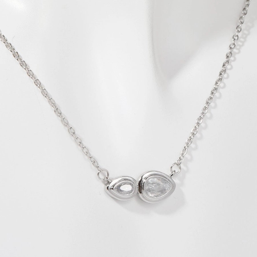 Layered Zircon Pendant Necklace [IOHPQ1H2]