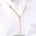 Layered Zircon Pendant Necklace [5CG2UBKL]