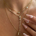 Layered Zircon Pendant Necklace [BN3VKPWS]