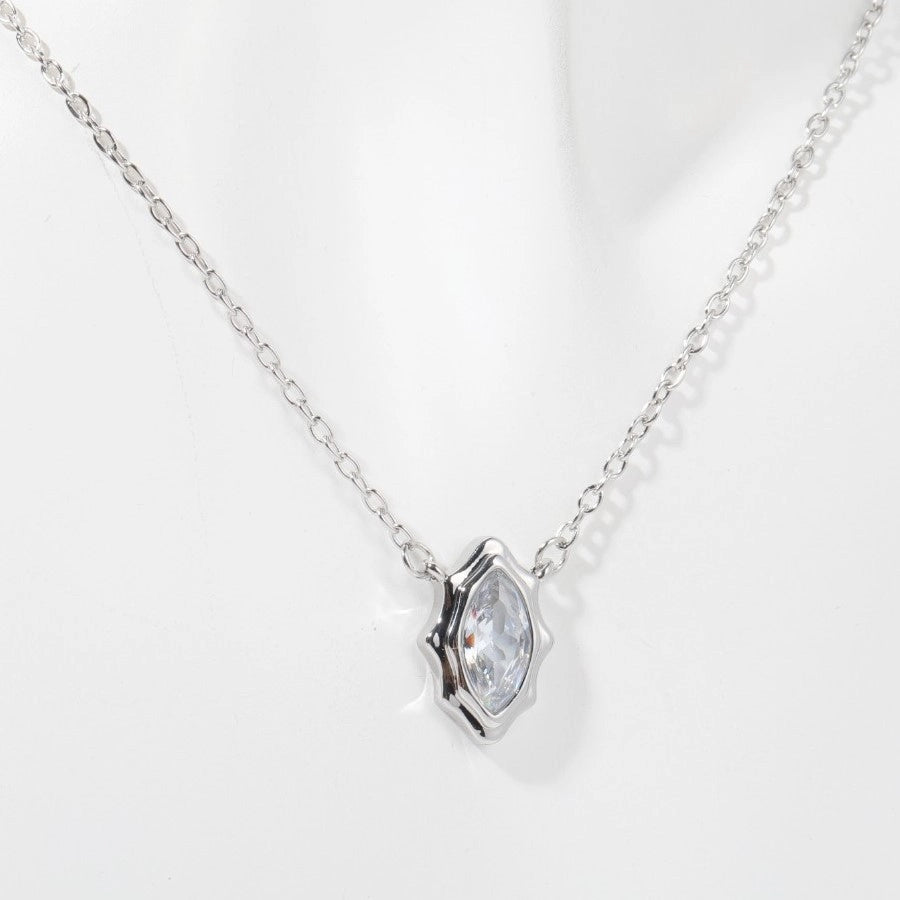 Layered Zircon Pendant Necklace [E02Q3OW2]