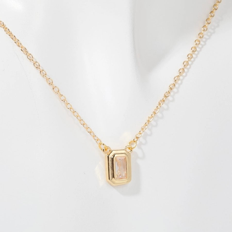 Layered Zircon Pendant Necklace [51TYVMI9]