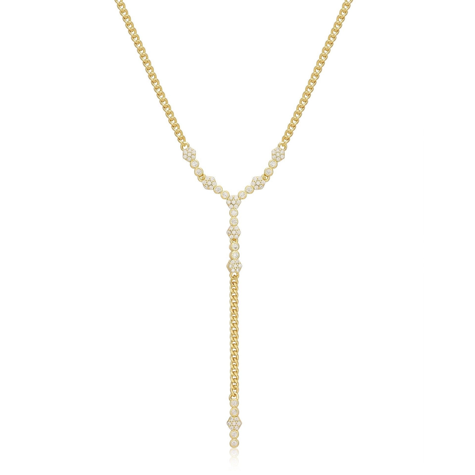 Layered Zircon Pendant Necklace [OEM7SCET]