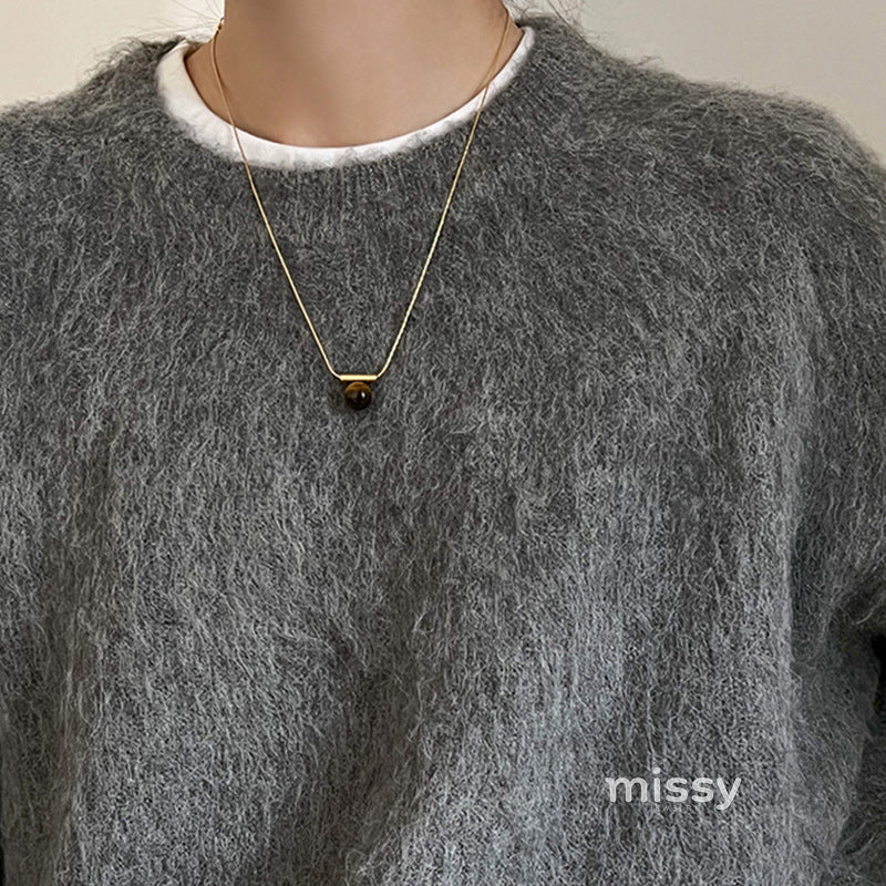 Layla Layered Tiger Eye Necklace [V7BV8C0K]