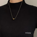 Layla Layered Tiger Eye Necklace [G14UQ0LP]