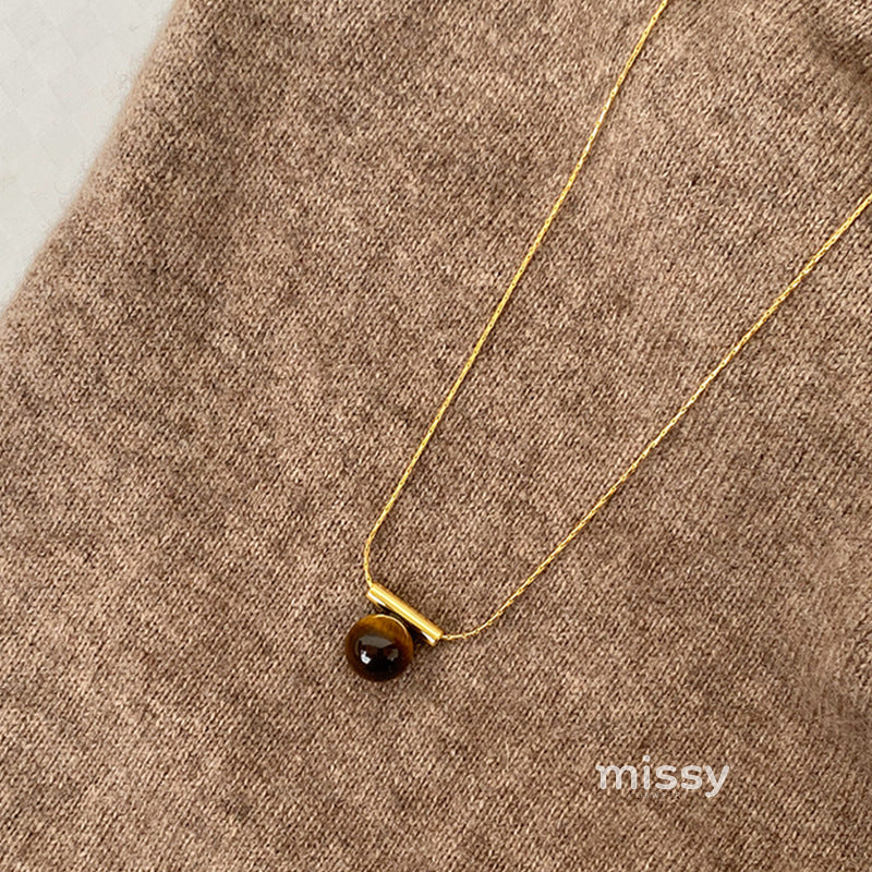 Layla Layered Tiger Eye Necklace [SD4S0M0Q]
