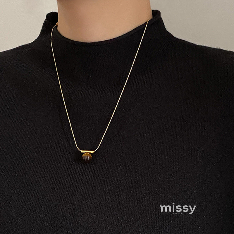 Layla Layered Tiger Eye Necklace [022NA3RS]