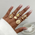 Lea Crown Cross Ring Set [SJV52ZTZ]