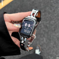 Leather Apple Watch Strap with Butterfly Buckle [2R1J4F7F]