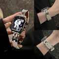 Leather Apple Watch Strap with Butterfly Buckle [CS0EBVPU]