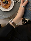 Leather Apple Watch Strap with Butterfly Buckle [V3YV311D]