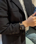 Leather Butterfly Buckle Watch Strap [DNDYI1L4]